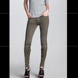 Current/ Elliot The Ankle Skinny Foil Houndstooth